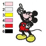 Mickey Mouse Embroidery Design 02